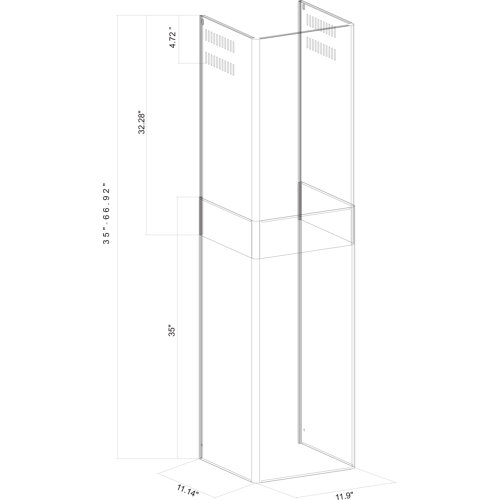 Winflo Range Hood Chimney Extension & Reviews Wayfair